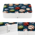 thumbnail image 4 of Baseball Portable PU Leather Jewelry Display Organizer Box with Removable Compartment, 4 of 6