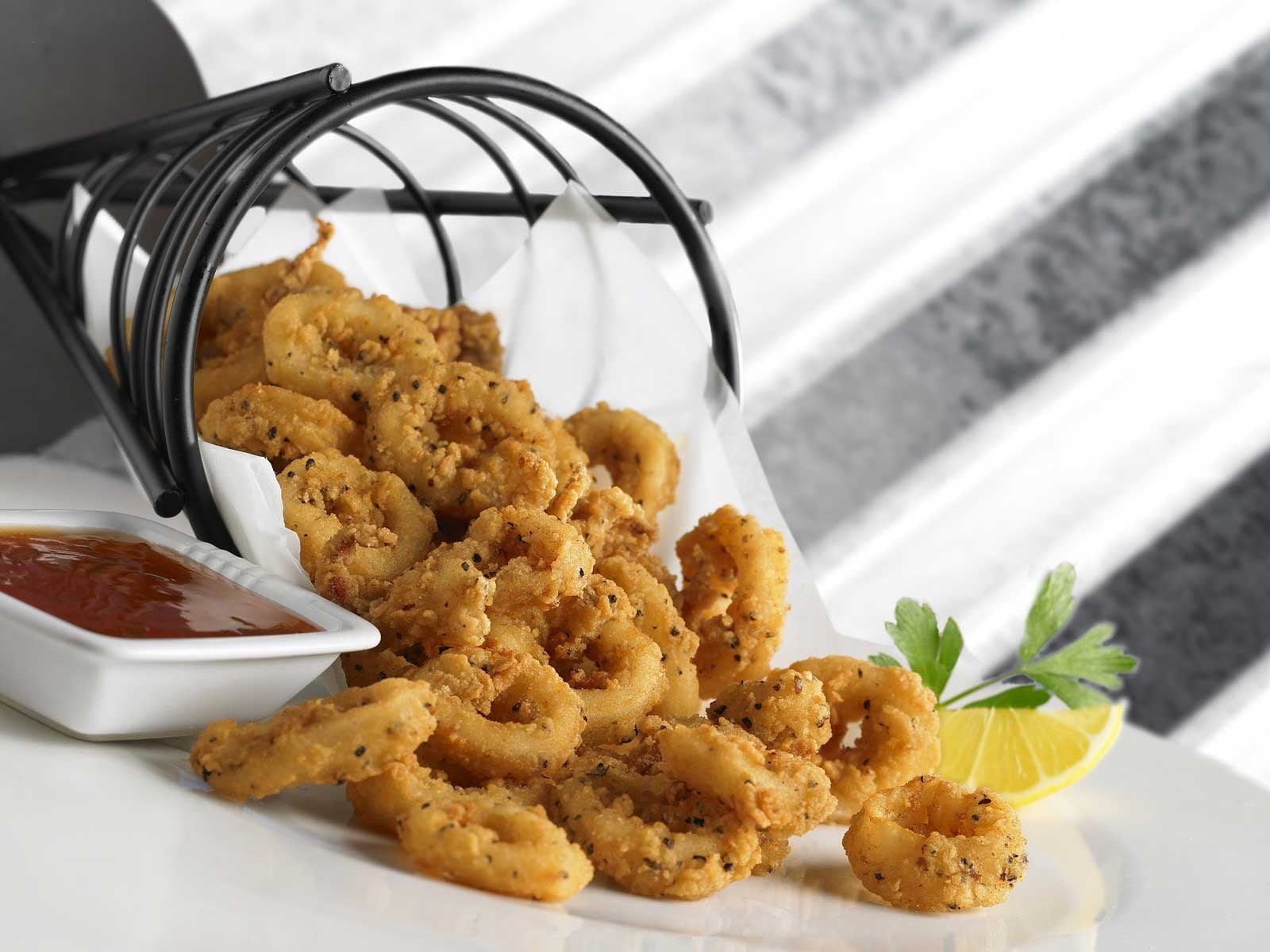 Phillips Foods Breaded Salt and Pepper Calamari, 9 Ounce - 16 per case.
