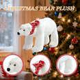 thumbnail image 3 of Scarf Polar Bear Stuffed Animal Plush Lifelike Soft Cute Polar Bear Plush Toy Pillow Fashion Decor Gift, 3 of 4
