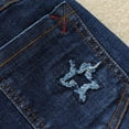 thumbnail image 6 of Jeans with Bows on Pocket Boys Baggy Jeans Kids Distressed Elastic Waist Oversize Wide Leg Cargo Denim Pants Kids Hip Hop Loose Casual Y2K Pantalones Drawstring, 6 of 9