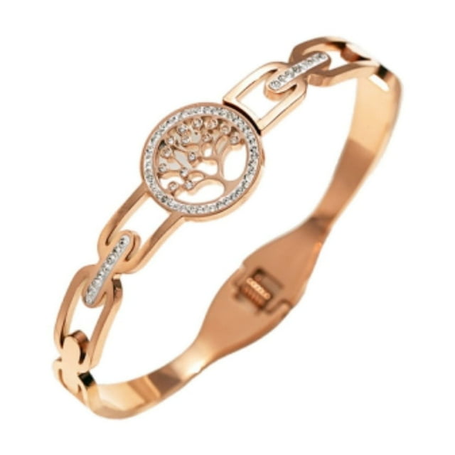 High End Pulsera de Acero Inoxidable Mujer No Fading Moda High End Versátil Commuting Pulsera Abierta