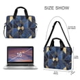 thumbnail image 3 of FORMRS 16" Laptop Bag Carrying Sleeve Case with Handle Travel Shoulder Briefcase, Blue Geometric Pattern, 3 of 8