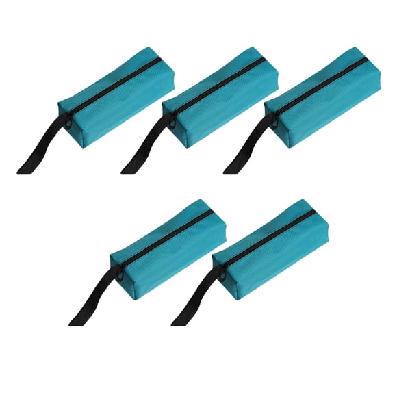 Kenally 5xBolsa de herramientas Bolsa de mano con cremallera Mano de obra fina Bolsas de almacenamiento resistentes al desgaste Organizador de Herramientas eléctricas Azul Talla pequeña