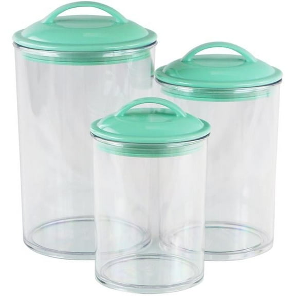 Calypso Basics, Acrylic Canister Set of 3, Seafoam