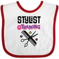 thumbnail image 3 of Inktastic Future Hair Stylist in Training Girls Baby Bib, 3 of 4