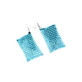 thumbnail image 1 of Pendientes de lentejuelas cuadradas Qarigey adornos reutilizables azul, 1 of 6