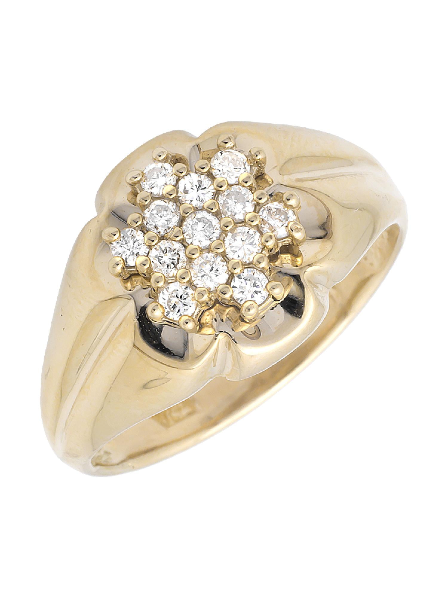Jewelry Unlimited Men S 14k Yellow Gold Flower Cluster Vintage | Free ...