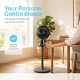 thumbnail image 6 of USB Standing Fan for Bedroom Whole Room Air Circulator – Quiet DC Motor Cooling 90° Oscillating Pedestal Fan 3 Speeds Adjustable Height, 6 of 7