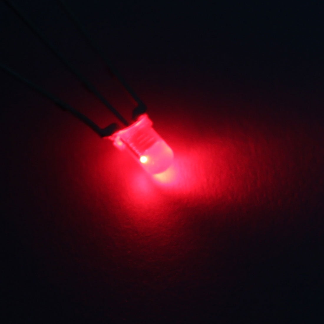 100 Pcs 3mm 3 Leg Round Head Red Blue Diffused Light Emitting Diode Lamp LEDs