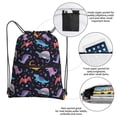 thumbnail image 3 of Naloa Cartoon Dinosaur Drawstring Backpack String Bag Cinch Water Resistant for Gym Shopping Sport Yoga, 3 of 6