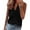 Black, variant on Cotonie Women's Tank Tops Casual Solid Color Ruffle Collar Sleeveless Ruffle Shirt Blouse V-Neck Sleeveless Shirt Tops