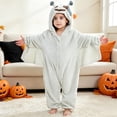 thumbnail image 2 of Ulanda Cute Animal Jumpsuit for Babies and Toddlers Soft Plush Onesie Romper Unisex Holiday Outfit with Multiple Styles (Grey, 3-4 Years), 2 of 6