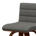 thumbnail image 4 of Simpli Home Roland Mid Century Modern 24 inch Swivel Counter Height Stool in Grey Linen Look Fabric, 4 of 12