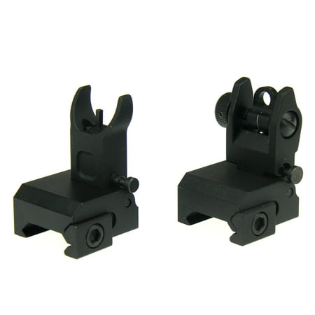 TACFUN Tactical Flip up Front Rear Sight Set Rapid Transition for A2 Mil Spec (Best Sights For Sks)