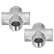 thumbnail image 2 of Adaptador de 4 vías NPT de 1/2‑150, 2 unidades, acero inoxidable, para tuberías de elaboración casera, 2 of 14