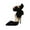Black, variant on Fesfesfes Slandals for Women's Shoes Summer Stilettos Super High Heels Exquisite Casual Roman Style Sexy Flock Bowknot Ankle Strap Sandals