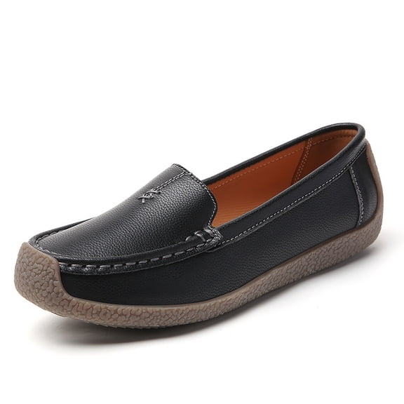 Loafers for Women, Casual Comfortable Slip On Flats, Lightweight Loafers Faux Leather Walking Shoes