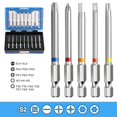 thumbnail image 4 of 18PCS 75mm Extended Slotted Trox Cross Screwdriver Bits Magnetic Batch Head, 4 of 10