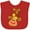 Red, variant on Inktastic Cute Christmas Reindeer with Bells Boys or Girls Baby Bib