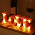 thumbnail image 2 of Night Light Letter Shape PVC Light Waterproof Decoration Hanging LED Lamp for Party Pub pink, 2 of 9