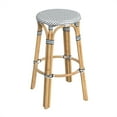 thumbnail image 1 of Butler Specialty Company Tobias Round Rattan 30" Bar Stool - White and Navy Dot, 1 of 7
