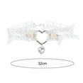 thumbnail image 6 of Hyasfey Women Choker Black White Sheer Lace Metal Love Heart Small Flowers Bowknot Sexy Elegant Rhinestone Pendant Club Collar Necklace Daily Wear, 6 of 7