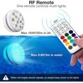 thumbnail image 3 of Submersible Led Lights With Magnet, Ip68 Waterproof Underwater Pool Led Lights With 13 Leds, 4 Suction Cups And 164ft/50m Rf Remote, Battery Operated, 3 of 5