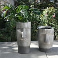 thumbnail image 4 of Sagebrook Home Resin 24" Face Planter, Grey, Round, Polyresin, Contemporary, 14"L X 12"W X 24"H, Solid Color, 4 of 4