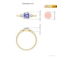 thumbnail image 4 of ANGARA Natural Classic Cushion Tanzanite and Diamond Three Stone Ring in 14K Yellow Gold for Women (Size-5mm) | December Birthstone, Anniversary, Jewelry Gift for Women | Natural Tanzanite Ring, 4 of 8