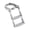 Gray soft pad, variant on 2 In 1 Foldable Potty Trainer Step Stool With Soft/Hard Seat Pad Detail Nonslip Design Treads For Bathroom Safety