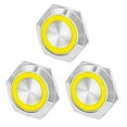 thumbnail image 3 of Interruptor de botón pulsador de 19 mm de 3 piezas de luz LED 12V 24V momentáneo impermeable con cable, 3 of 6
