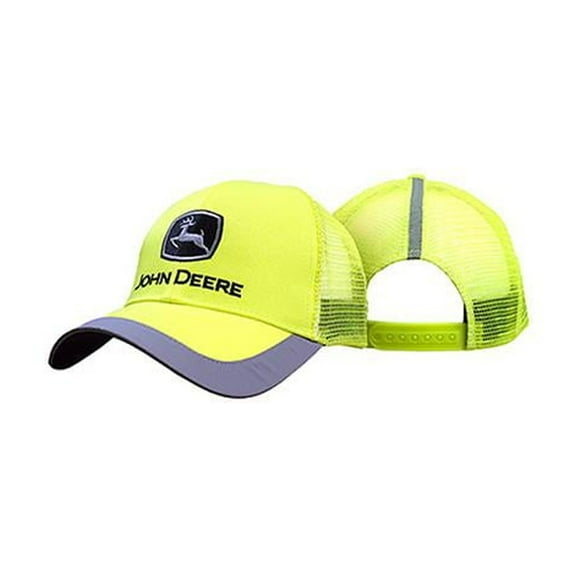 Men's John Deere Safety Green Reflective Hat / Cap - LP43951