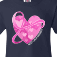 thumbnail image 4 of Inktastic Breast Cancer Awareness Pink Ribbon Around Heart Youth T-Shirt, 4 of 5