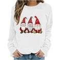 thumbnail image 4 of Uootdi Christmas Long Sleeve Gift Shirt for Women Oversized Christmas Lights Christmas Bern-ese Mountain Dog Christmas Gnome M erry Christmas Sweatshirt, 4 of 6