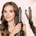 thumbnail image 1 of Rizador/alisador de cabello en 1 unidad. Incluye peine rizador para crear rizos y ondas playeras. Calentamiento rápido en 30 segundos. Barril largo para cabello largo., 1 of 7