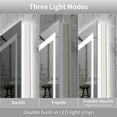 thumbnail image 3 of LED Mirror for Bathroom x Backlit + Front Lighted Bathroom Mirror with Lights HighDensity Double Light Strips Colors ShatterProof Fog and Brightness Memory, 3 of 8