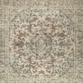 thumbnail image 1 of Ahgly Company Machine Washable Indoor Square Traditional Dark Almond Brown Area Rugs, 3' Square, 1 of 7