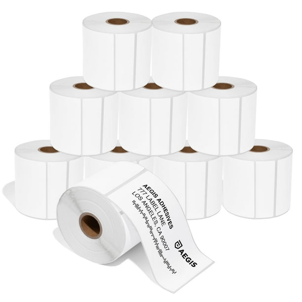 Etiquetas de envío Aegis Adhesives, térmicas directas, 3 x 5 pulgadas, 10 rollos
