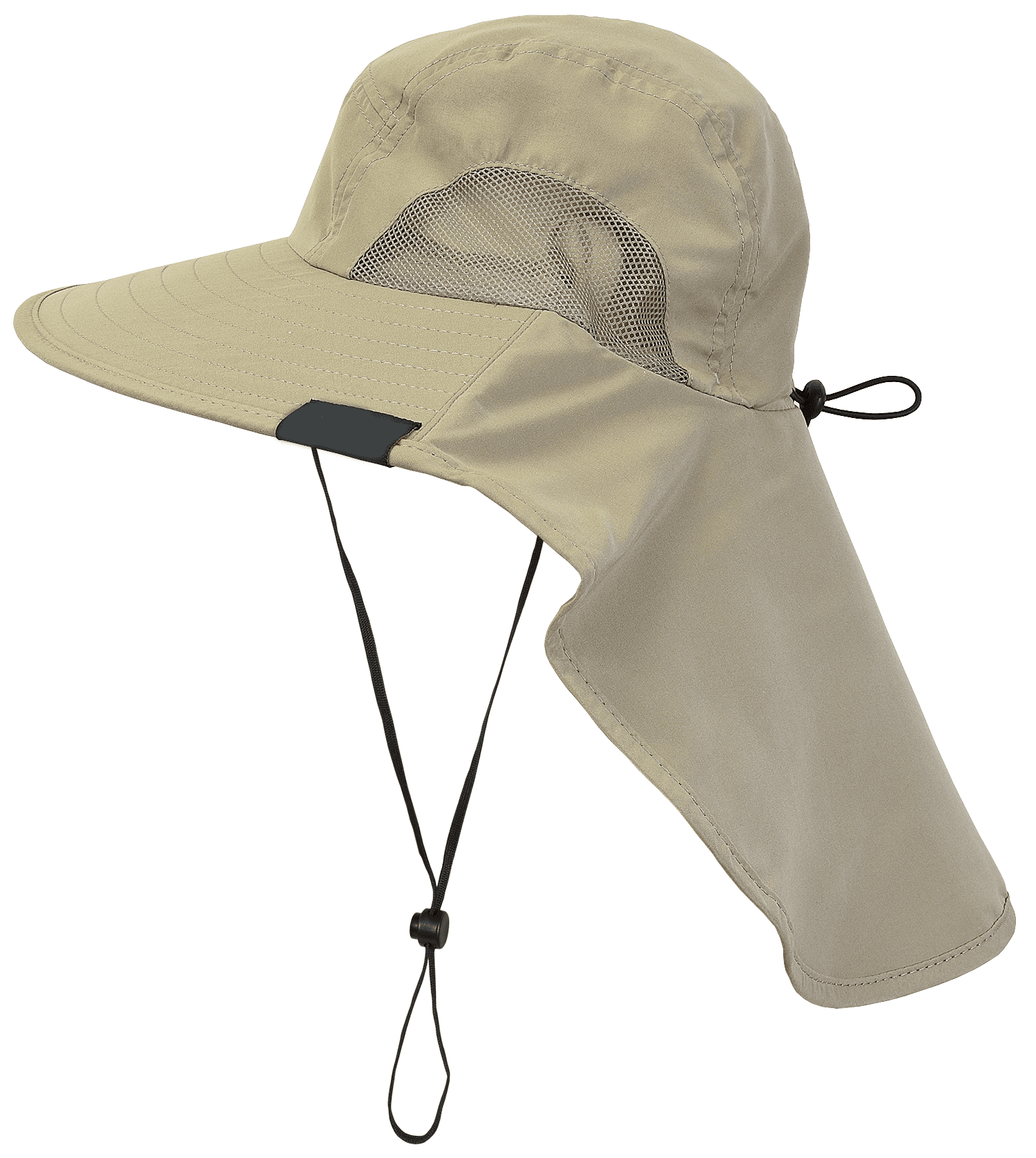 Unisex Safari Sun Flap Hat Fishing Hiking Cap w/Neck Cover Wide Brim Olive 