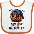 thumbnail image 3 of Inktastic My 1st Halloween Boys Pumpkin Boys Baby Bib, 3 of 4
