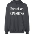 thumbnail image 2 of OXI Hoodie Sweatshirt - Sweet As Pi, Basic Casual Hoodie for Men's and Women Fleece Hoodie Long Sleeve - Charcoal 3X-Large, 2 of 3