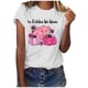 thumbnail image 1 of Pntutb - Camiseta de manga corta con cuello redondo y estampado a la moda para mujer Pntutb Pntutb-2144, 1 of 4