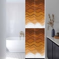 thumbnail image 3 of Orange Ombre Stripes Window Privacy Film, Farmhouse Retro Abstract Waves Art Static Cling UV Sun Blocking Heat Control Window Tint, Non-Adhesive One Way Windows Privacy Cover 17.7''x78.7'', 3 of 7