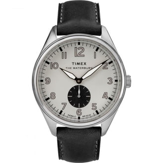 Timex Dark Brown Dial Leather Strap Watch Silver Tone Quartz Amazon.com: Timex Men main image 4