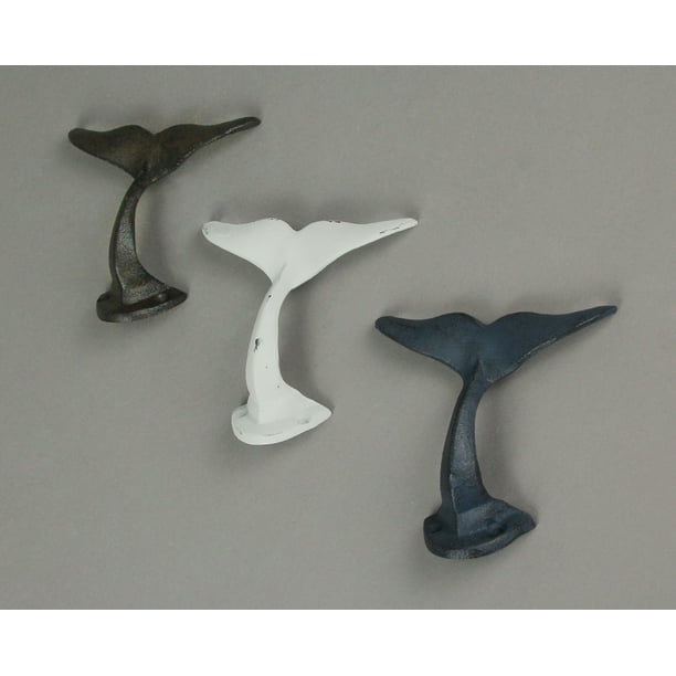 Whale Tail Cast Iron Wall Hook 4 3/4 Inch (Set of 3) : : Home