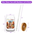 thumbnail image 5 of Thanksgiving Basset Hound Pilgrim Grateful, Thankful, Blessed Fall Welcome 16oz Glass Cup Mug Bassets Dog Breed Lovers Gifts Idea Glass Can with Bamboo Lid and Straw - 00021, 5 of 5