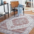 thumbnail image 3 of SAFAVIEH Tucson Tamzen Traditional Machine Washable Area Rug, 6' x 6' Square, Ivory/Rust, 3 of 9