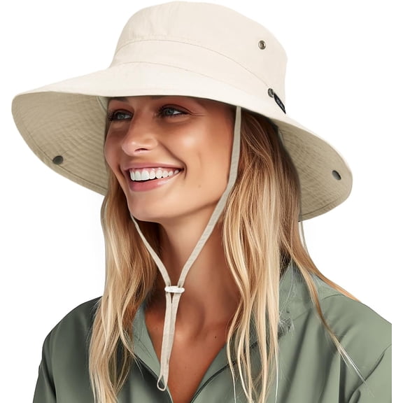 CAILDANL Sun Hats for Women Men UV Protection Summer Hat Wide Brim Packable UPF50 Cowboy Hat Hiking Fishing Hats