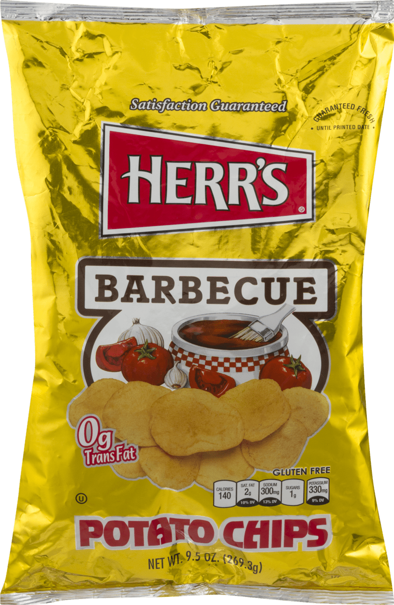 Herr's Potato Chips Barbecue 9.0 oz. (3 Bags)