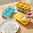 thumbnail image 3 of Moldes de silicona for cubitos de hielo con tapa - Mini bandejas flexibles y apilables for formas divertidas (girasol, estrella, oso, pata) - Ideal for cócteles, whisky y café helado, 3 of 7